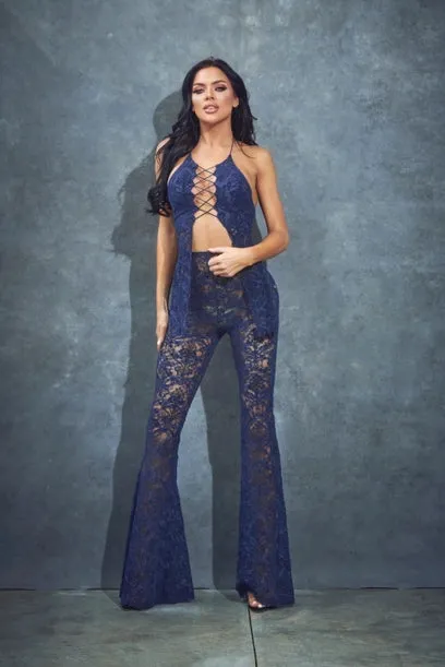 2 Pc Top and Legging Lace Set