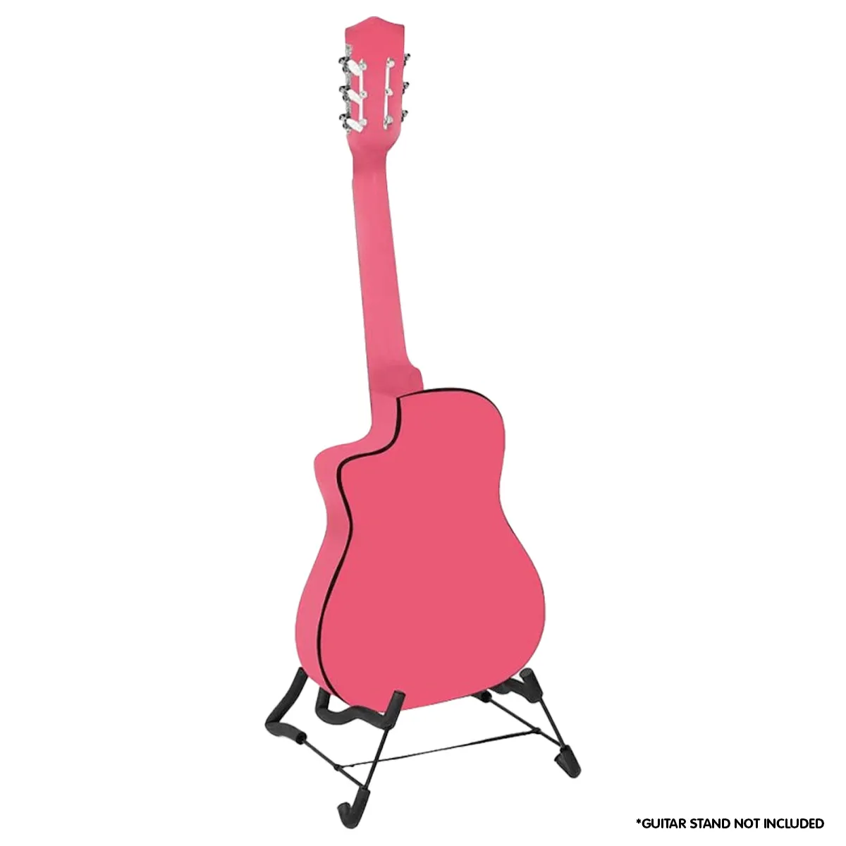34in Pink Cutaway Childrens Acoustic Guitar with Picks