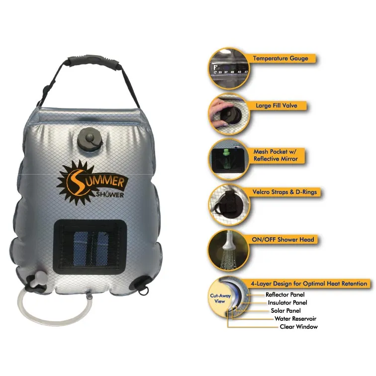 Advanced Elements 5.0 Gallon Summer Shower Outdoor Solar Shower
