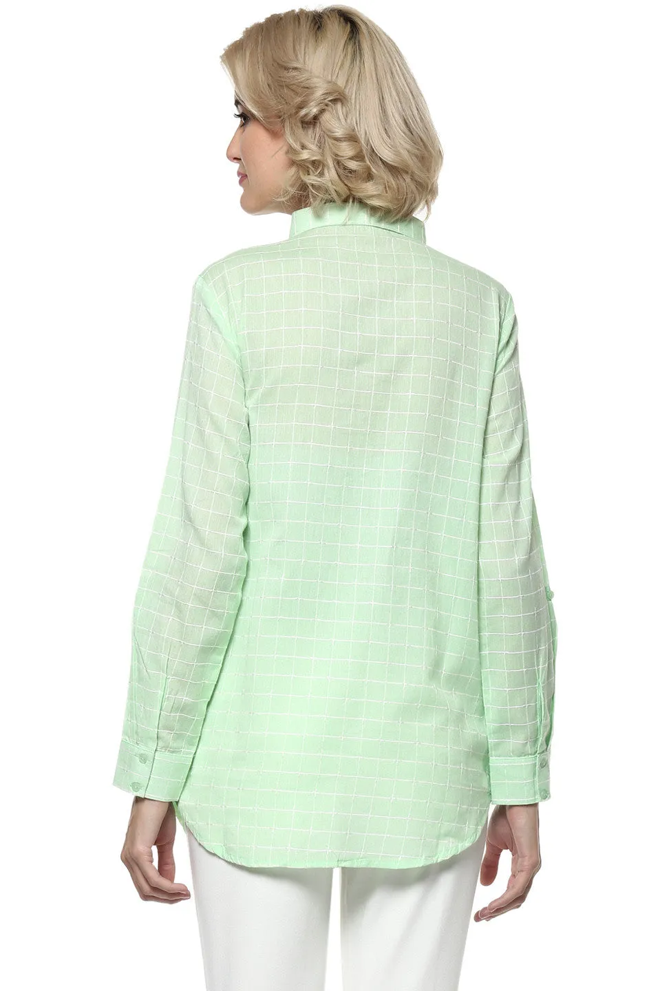 Aqua Checks Casual Tunic
