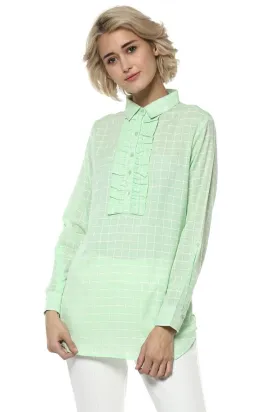 Aqua Checks Casual Tunic