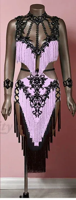 Belly Dance Costume Suit for Women Senior Bra Top short Tassel Skirt 2 Bracelets Customs Adult Child Oriental Bellydance Outfit