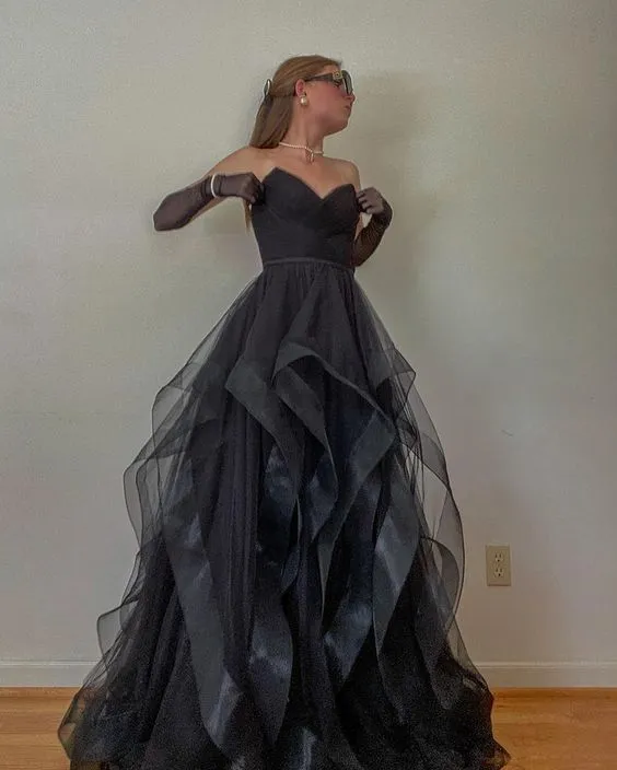 Black Party Evening Gown Long Prom Dresses    S767