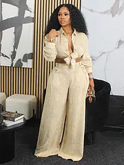 Casual shirt and pants two-piece set AY3577