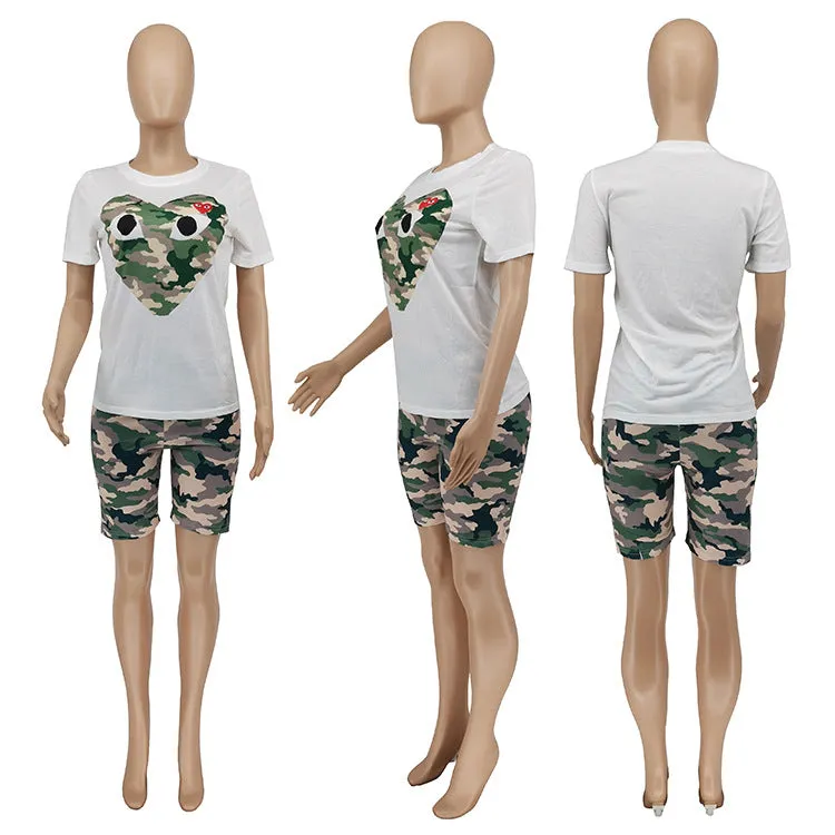 Casual short sleeve two piece set AY2067