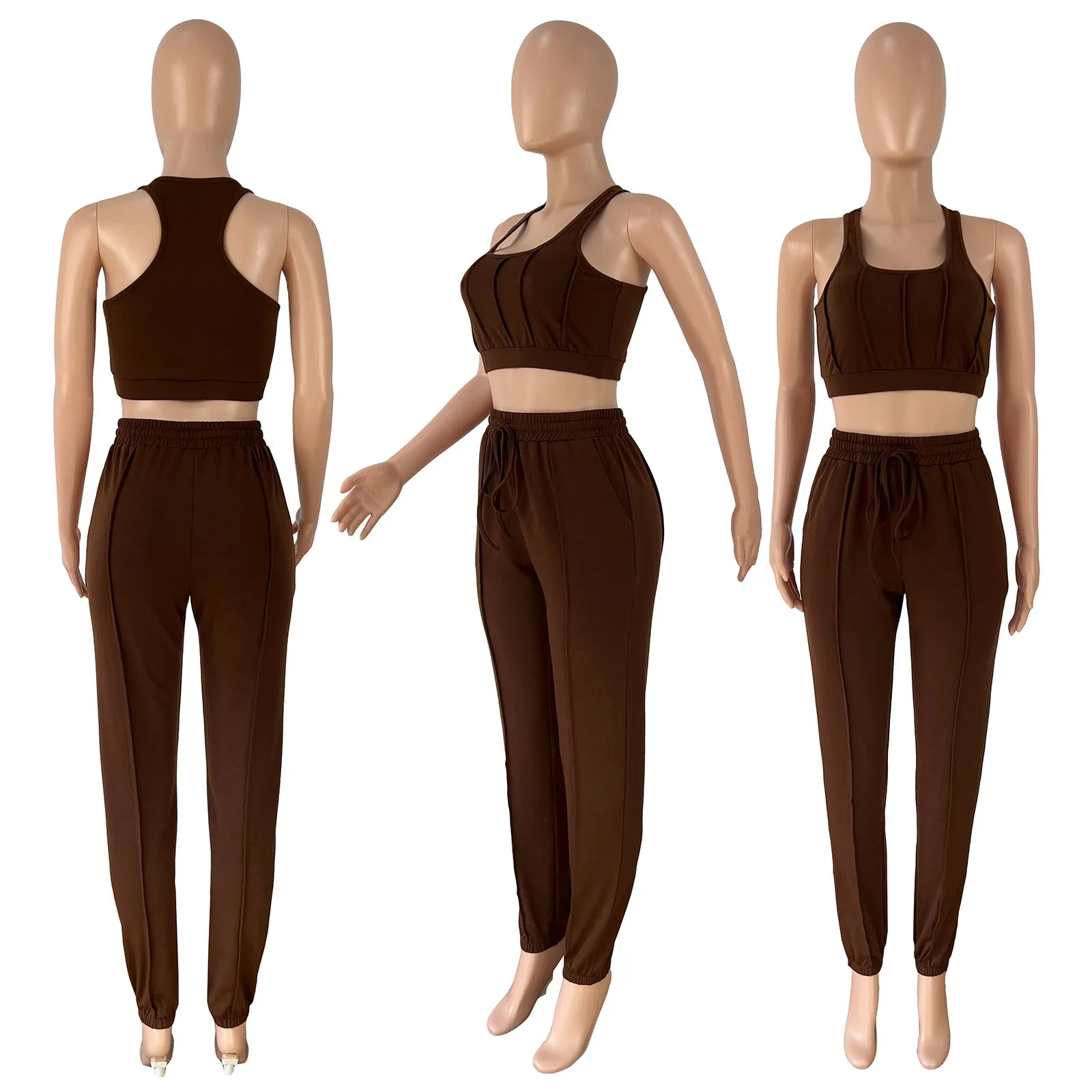 Casual Tank Top Pants Two Piece Set（AY2275）