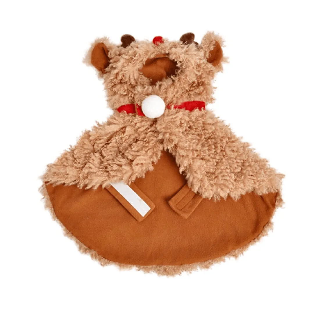 Christmas Elk Cat Cloak Pet Clothes