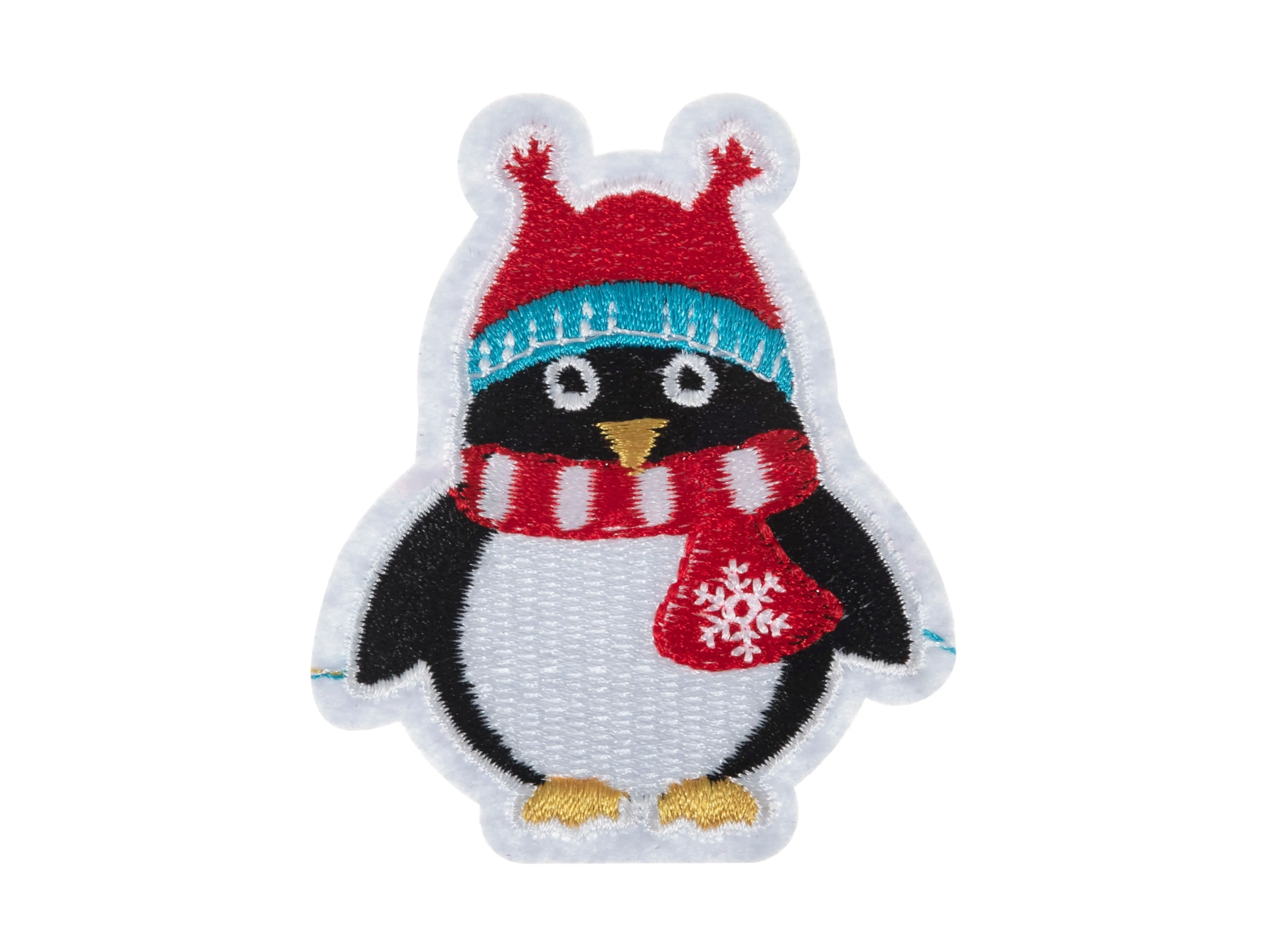 Christmas Motifs - Iron -On & Sew-On Patch PENGUIN