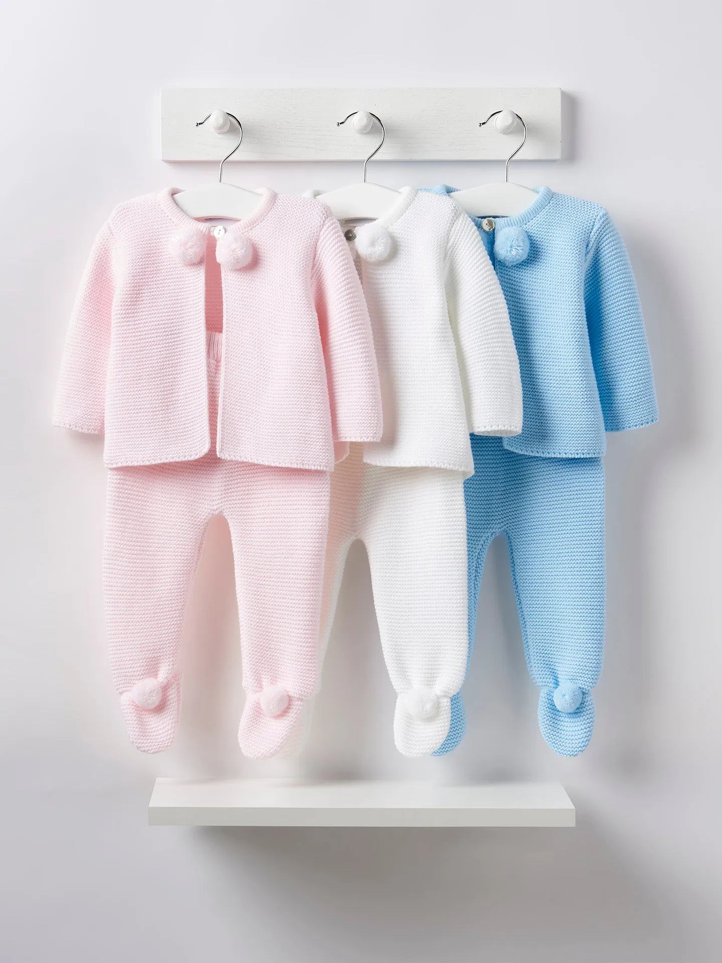 Dandelion Pink Pom Pom Knitted Set