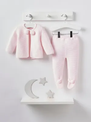 Dandelion Pink Pom Pom Knitted Set