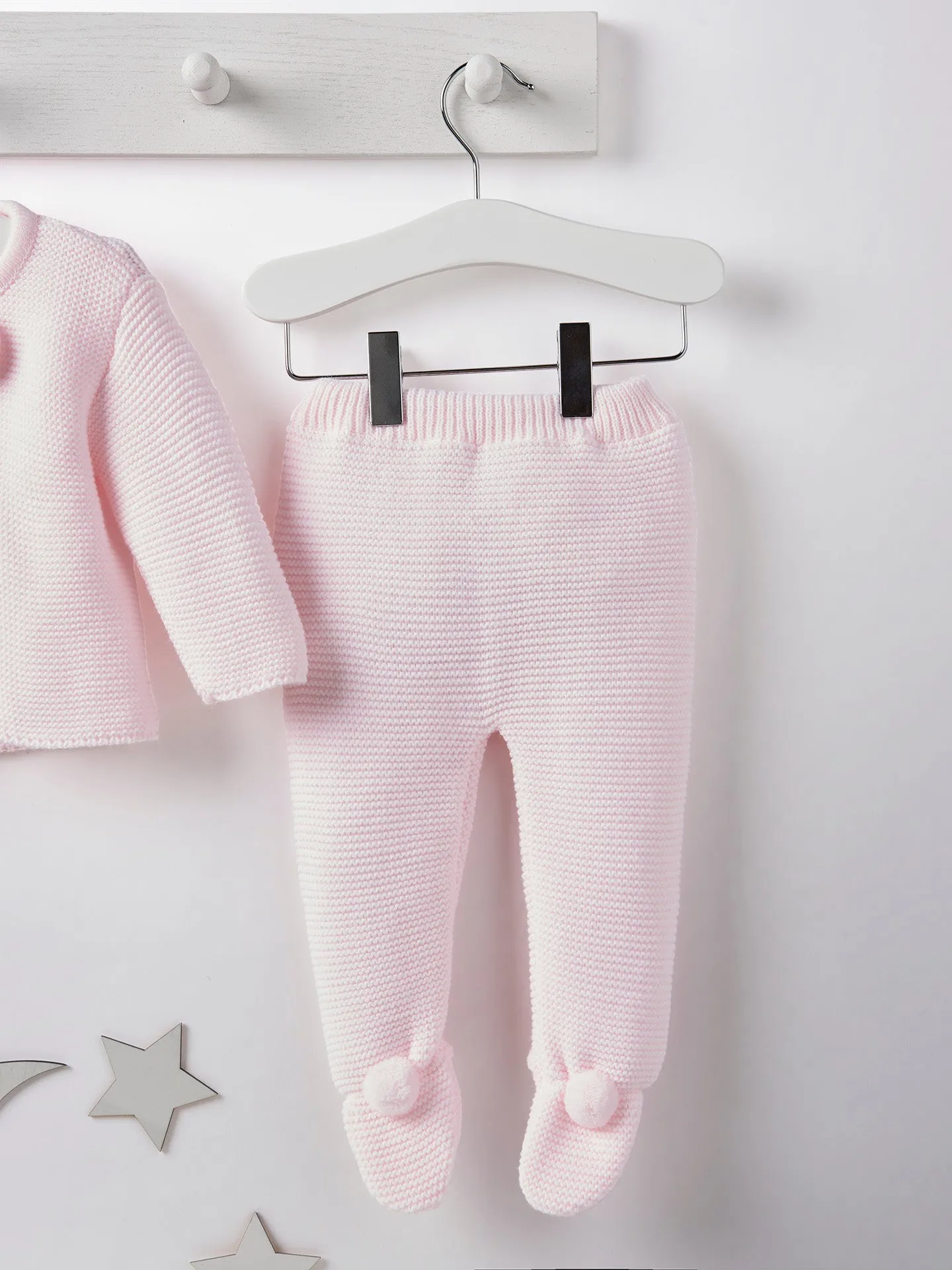Dandelion Pink Pom Pom Knitted Set