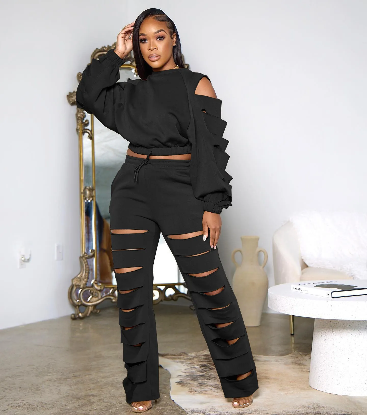 Fashion casual two pieces set(AY2518)