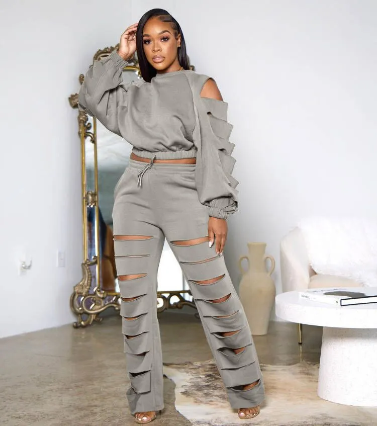 Fashion casual two pieces set(AY2518)