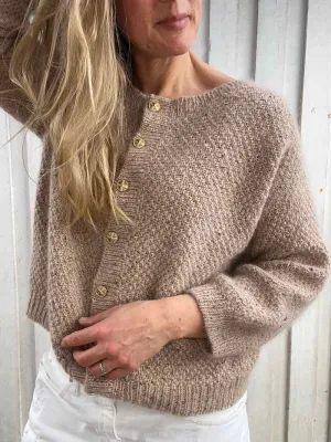 Fungus Cardigan O-Neck by Refined Knitwear, No 16   Silk mohair yarn kit (ex pattern)