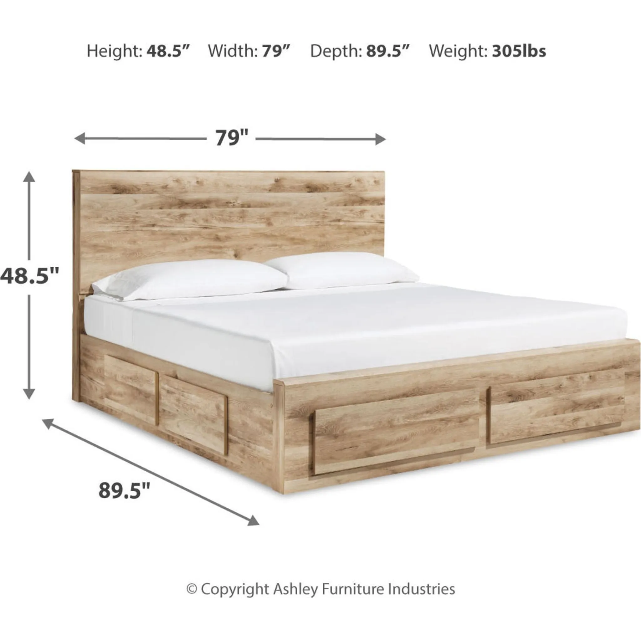 Hyanna Bed with 4 Drawer Storage