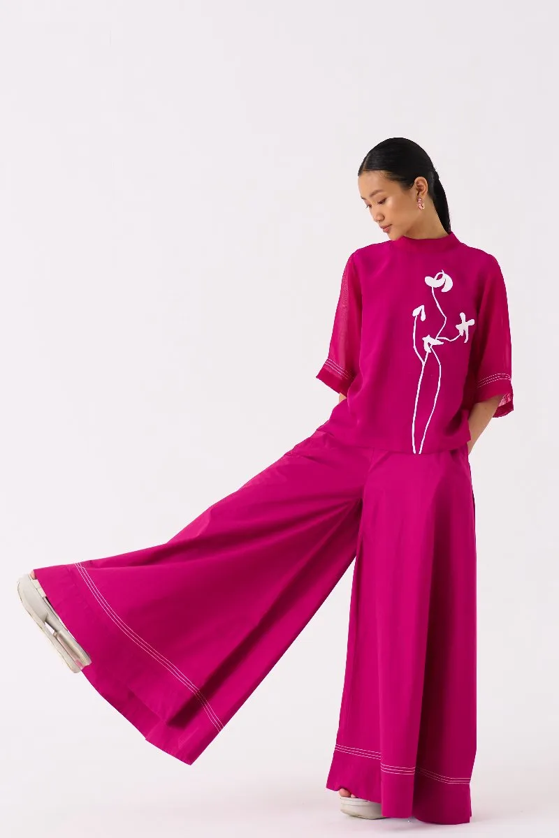 Poppy Top Co ord Fuschia
