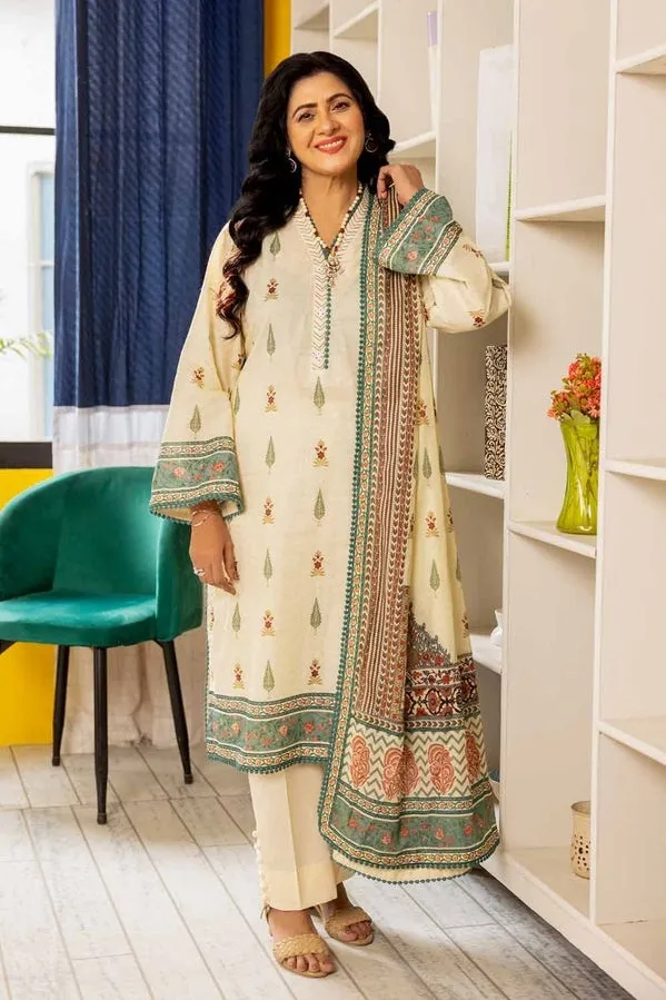 Tribute To Mothers '24 - 3Pc Printed Lawn Unstitched Suit Cl-42196 B