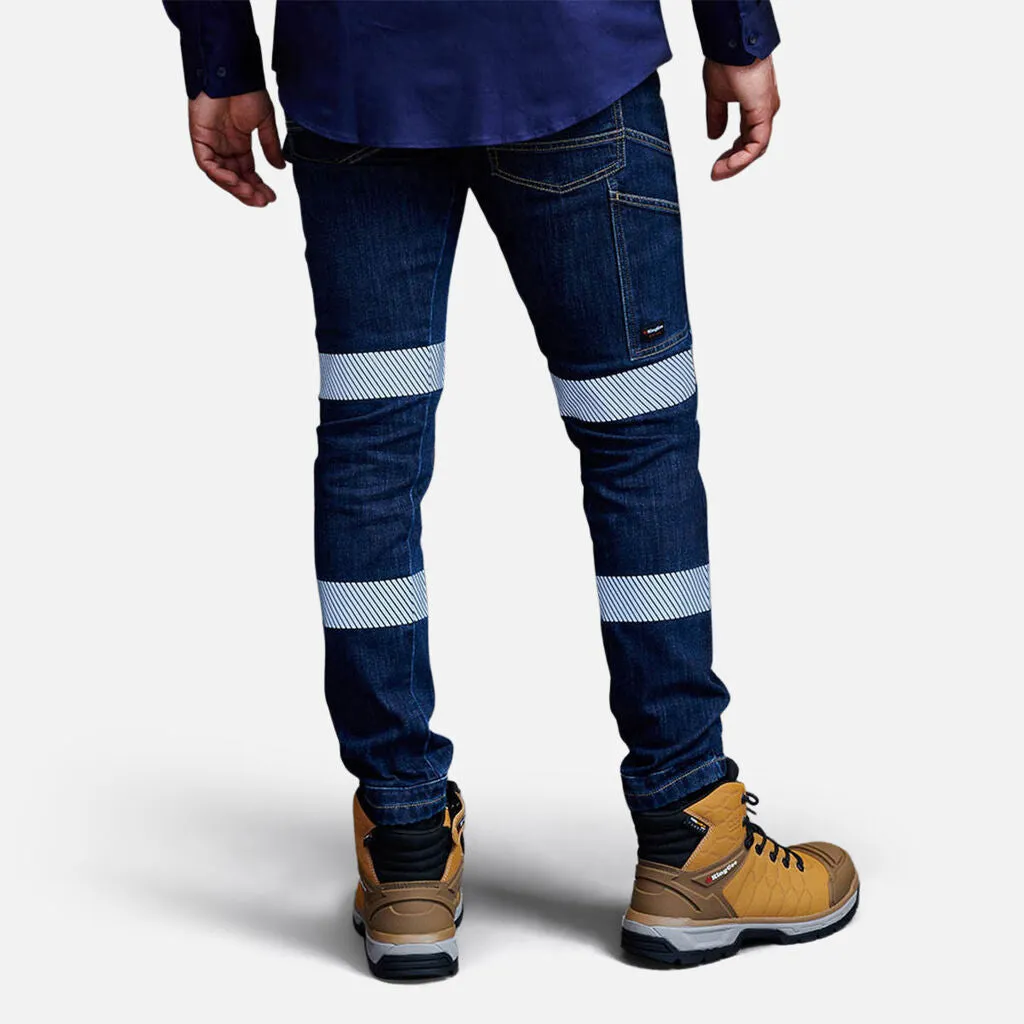 Urban Coolmax Stretch Slim Reflective Denim Work Jeans - K53007