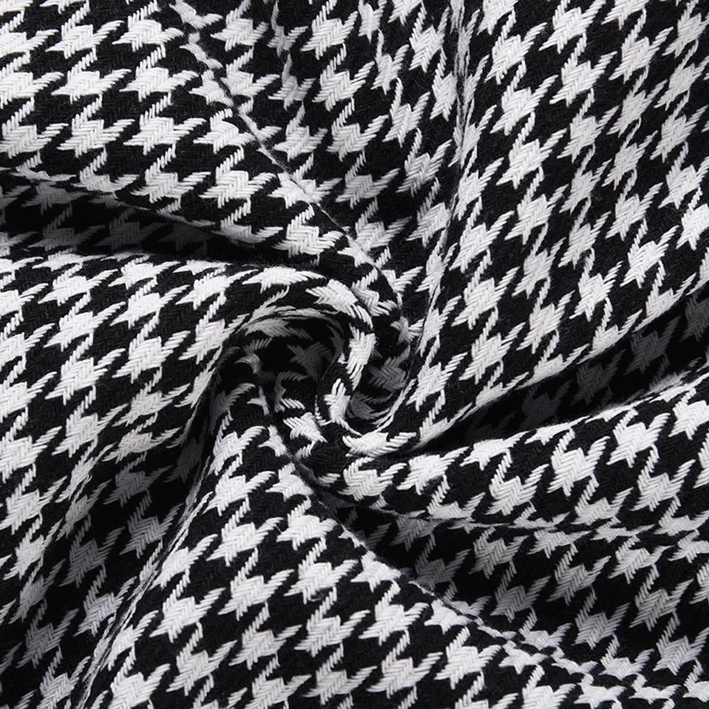 Women plaid bowknot strap long sleeve cape coat
