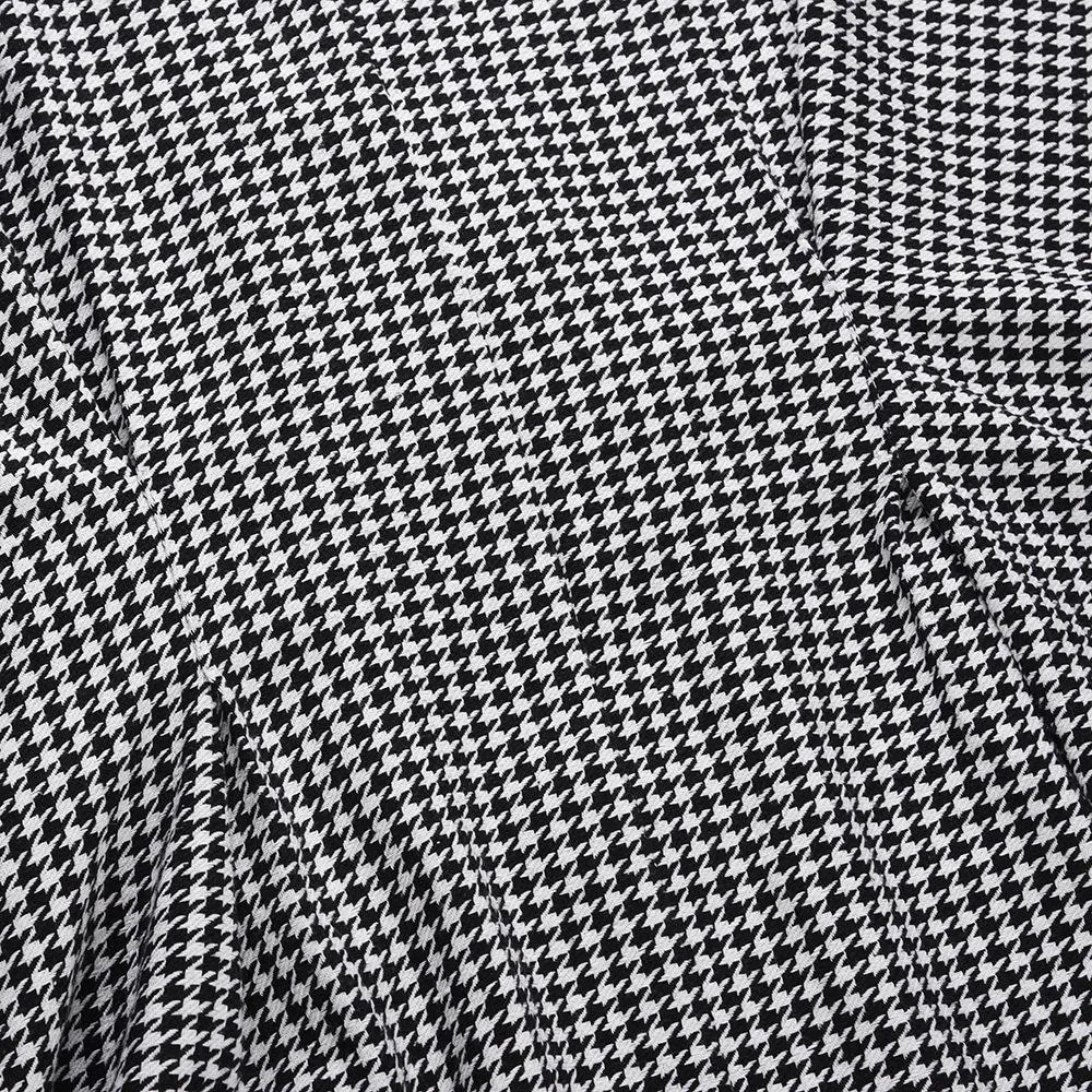 Women plaid bowknot strap long sleeve cape coat
